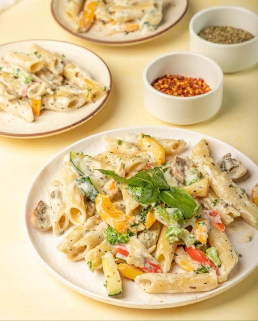 Creamy Penne Primavera